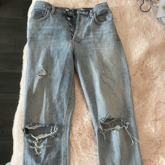 Agolde Jamie High Rise Classic Denim Jeans - Picture 4 of 4